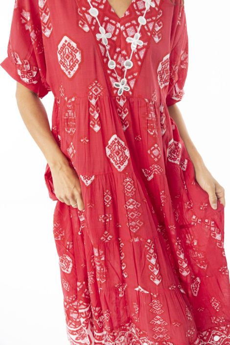 Escape pitkä mekko 40147 Carla Red punainen ihana pitkä mekko koristeilla tuotekuva 2