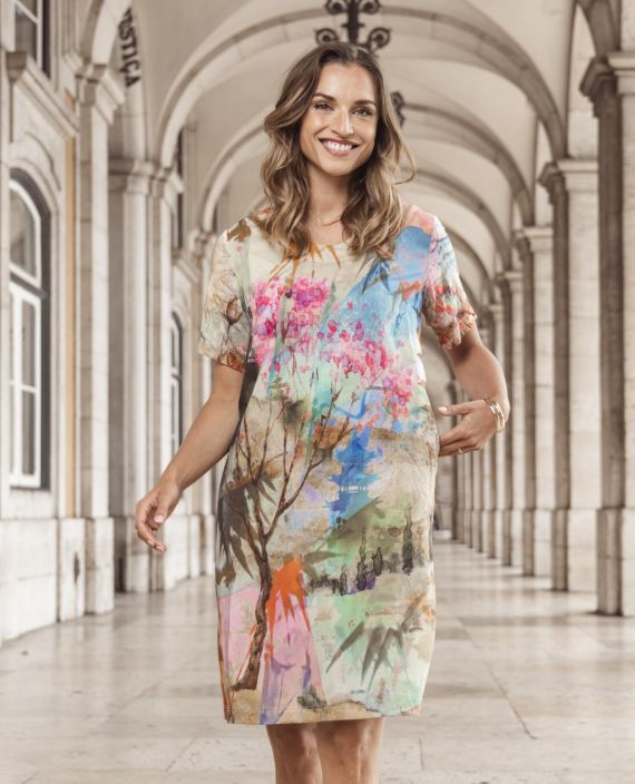 Orientique mekko 71604 Scenic Shift Digital kaunis Japani maisema kuosi tuotekuva 1