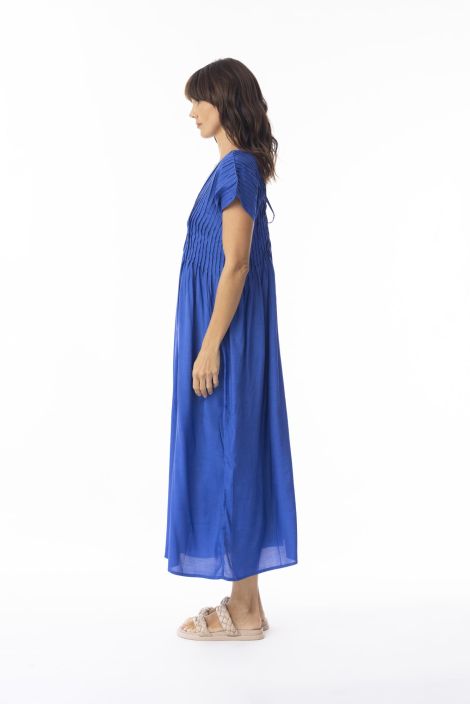 Escape mekko 51903 Lux Ibiza blue kaunis sininen ihanan tilava ja mukava mekko hiuslaskoksilla tuotekuva 1