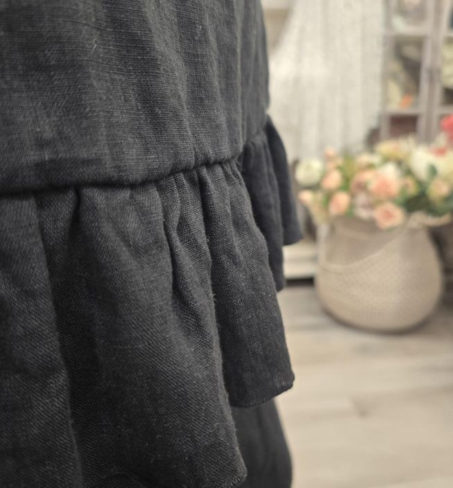 THING pellavapusero 7233 Musta Mukava ja suloinen malli tuotekuva 6