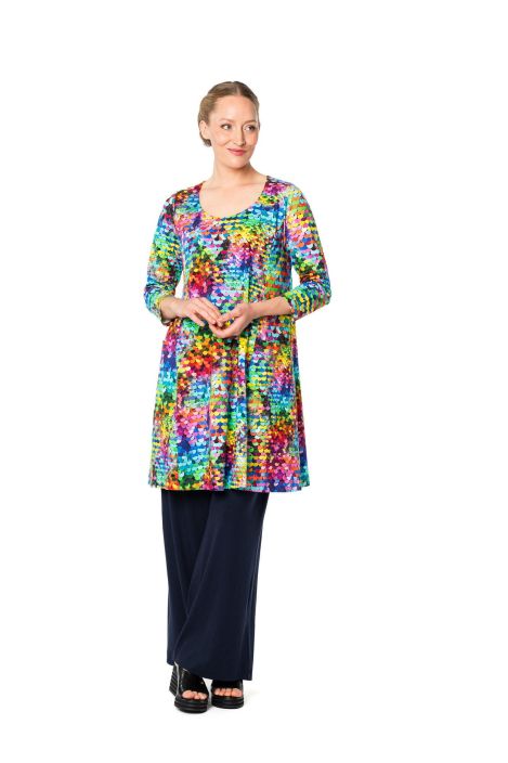 AINO tunika Diana Zekino uniikki värikäs paljettikuvio tuotekuva 1