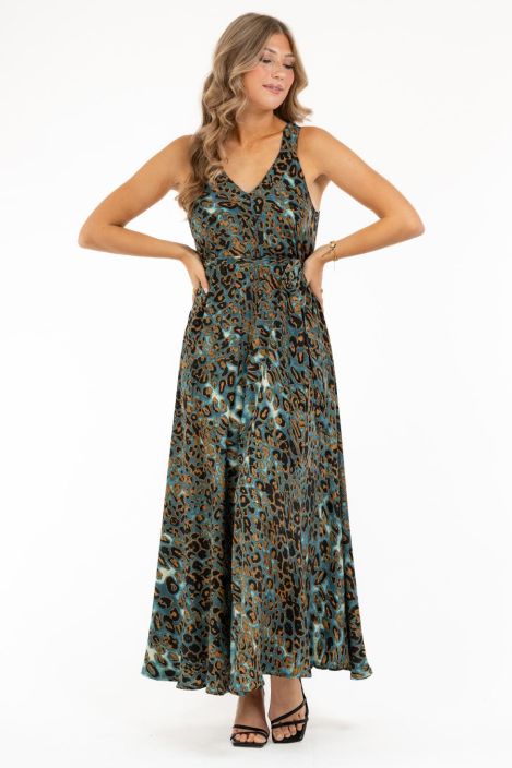 Capri Collection mekko Valkyria sininen/kulta ihana kuosi näyttävä helma tuotekuva 2 Capri Collection mekko Valkyria sininen/kulta ihana kuosi näyttävä helma tuotekuva 2