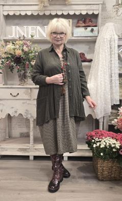 THING THING jakku 7079 Herb kaunis vihreä  tilava jakku joka kruunaa asut