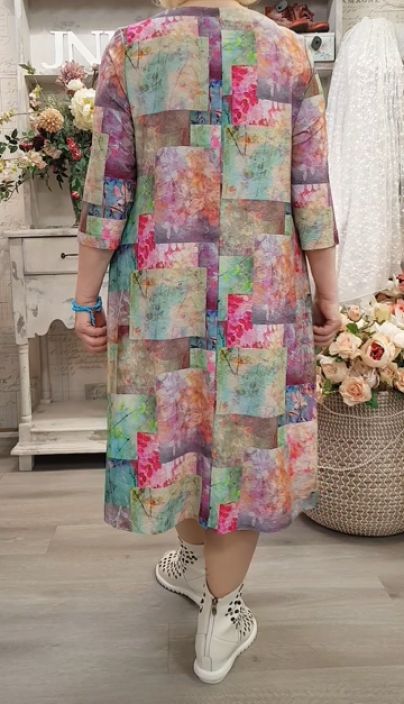 Aino mekko Fiorina Niramaru kaunis yhdistelmä kuoseja kiinnostavalla tekstuurilla tuotekuva 4