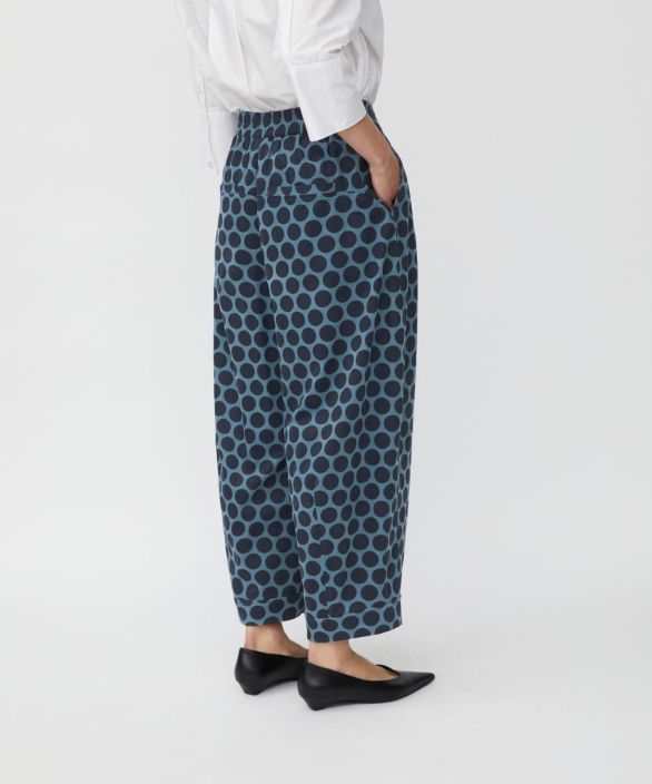 MASAI vakosametti täplä housut Pyrella Navy Blazer leveät mukavat housut tuotekuva 2