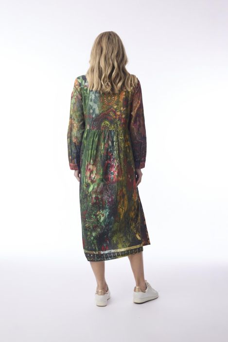 Orientique mekko 71605 Vintage kaunis syksyn väri kollaasi tuotekuva 2 Orientique mekko 71605 Vintage kaunis syksyn väri kollaasi tuotekuva 2