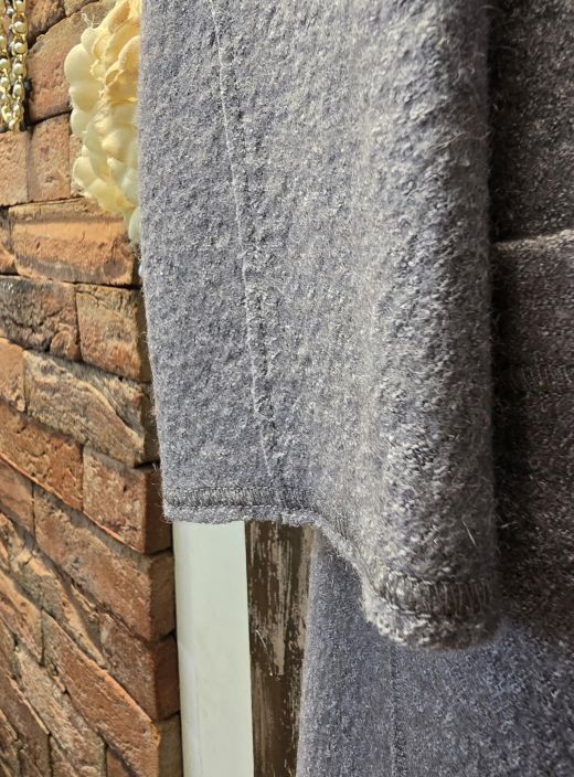 NOEN neulejakku 87150 Harmaa näyttävä hupullinen malli viskoosi/villa tuotekuva 2