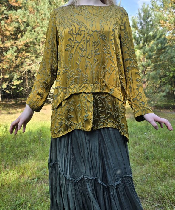 Grizas tunika 52518 (281) syksyinen vihreä kaunis paitamainen malli tuotekuva 6