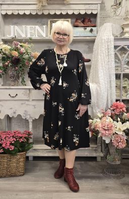 MASAI MASAI mekko Noam Autumnal tyylikäs kukkakuosi viskoositrikoossa