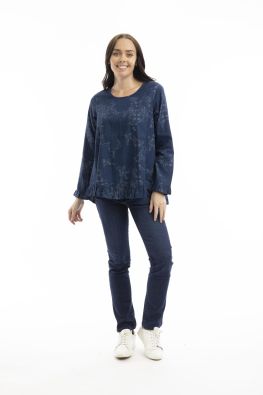 ORIENTIQUE Orientique paita 23059 Dancing Queen mukava puuvilla paita hennolla kuosilla