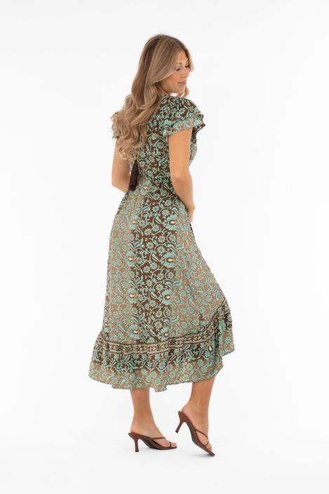 Capri Collection mekko Hollis turkoosi/ kahvin ruskea yhdistelmä tuotekuva 5 Capri Collection mekko Hollis turkoosi/ kahvin ruskea yhdistelmä tuotekuva 5