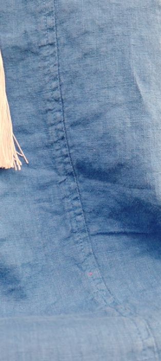 Grizas pellavatunika 5134 Sininen uniikki epätasainen helma todella pehmeä tuotekuva 3