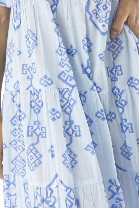 Escape pitkä mekko 40139 Carla Blue sininen ihana pitkä mekko koristeilla tuotekuva 5