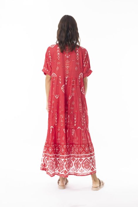 Escape pitkä mekko 40147 Carla Red punainen ihana pitkä mekko koristeilla tuotekuva 3