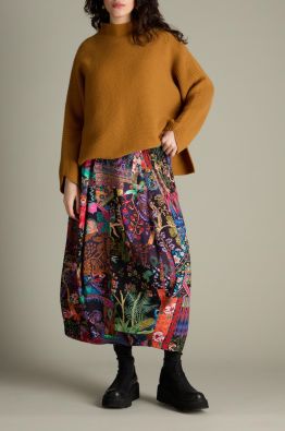 SAHARA Sahara hame GRS6521 Winter Patchwork  kaunis yhdistelmä kuoseja tyylikkäässä hameessa