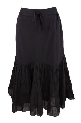 Boheme hame B13192 Musta pehmeä vuorellinen, monikäyttöinen puuvilla hame