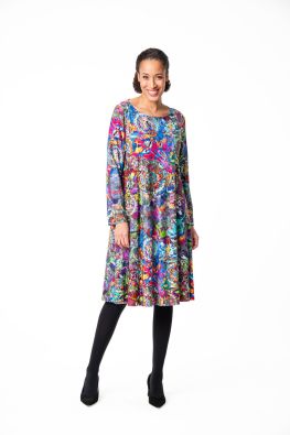 AINO Aino mekko Fioresa kaunis Great Ronda kuosi pehmeä viskoosi